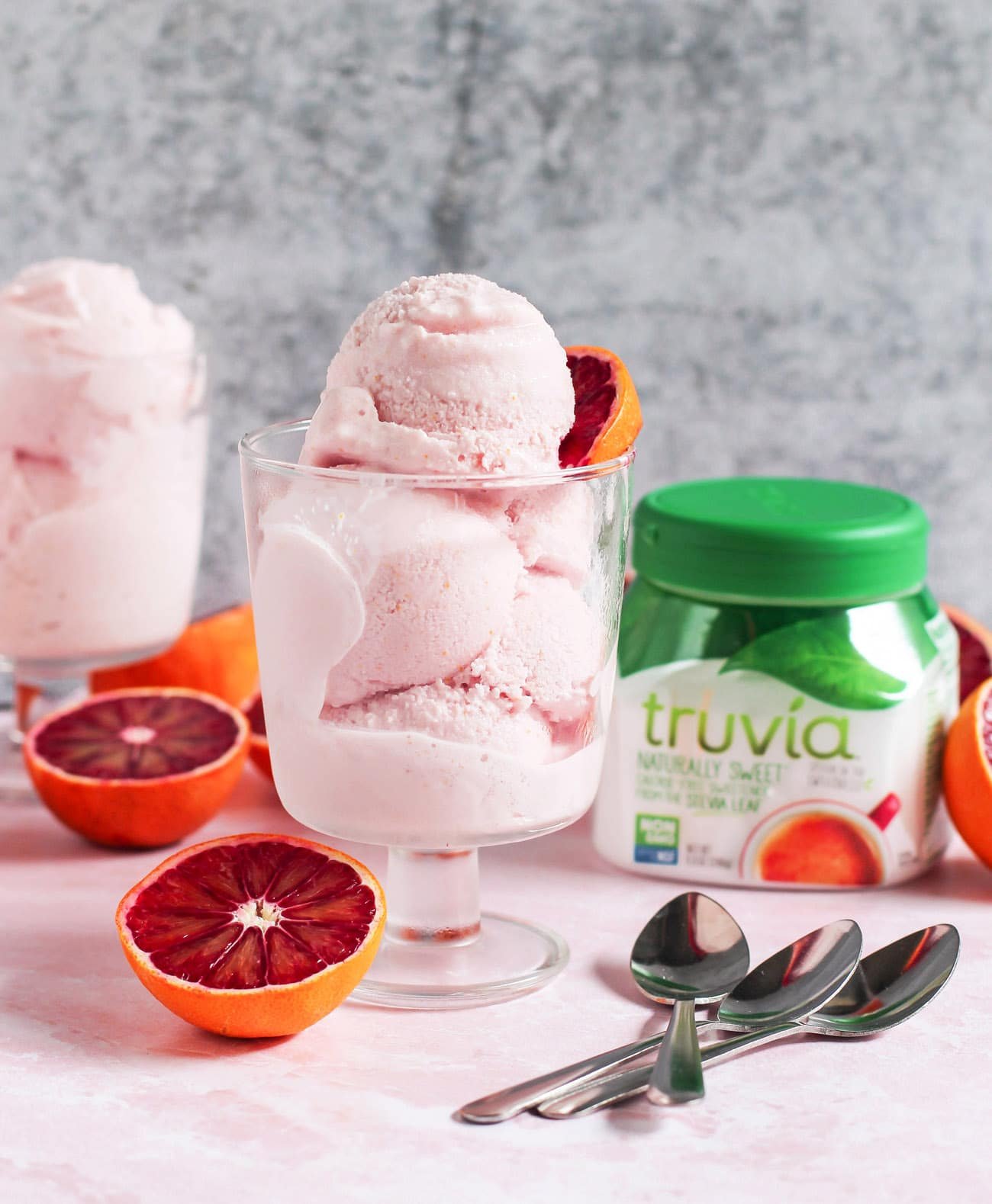 Healthier Blood Orange Ice Cream